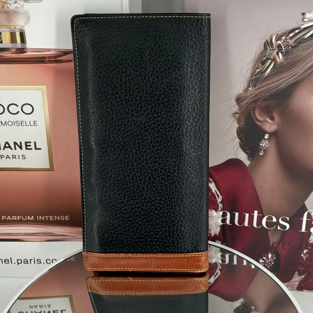 Dior Black and Brown Wallet Vintage
